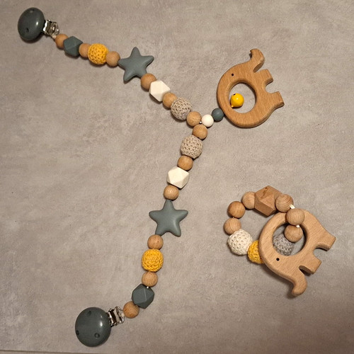 Kinderwagenkette mit clips - kinderwagenkette,